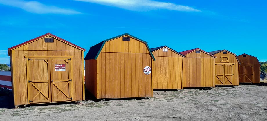 Sheds inventory at Old Hickory Sheds of the Big Horn Basin Cody WY